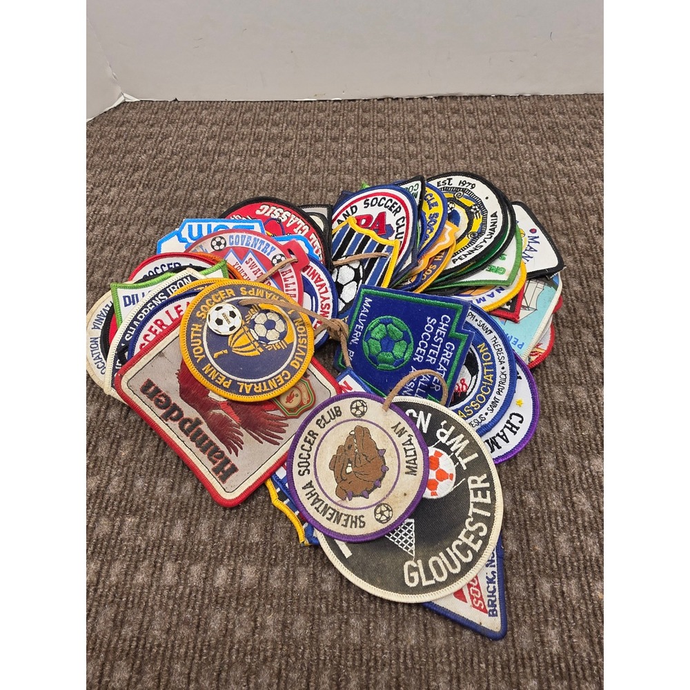 Vintage Youth Soccer Patch Lot Maryland Pennsylvania New York Clubs Embroidery